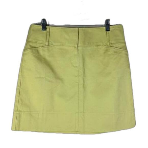 Ann Taylor LOFT Lot of 2 Mini Shift Skirts Purple Lime Green Pockets Sz 8 Office - Picture 4 of 16